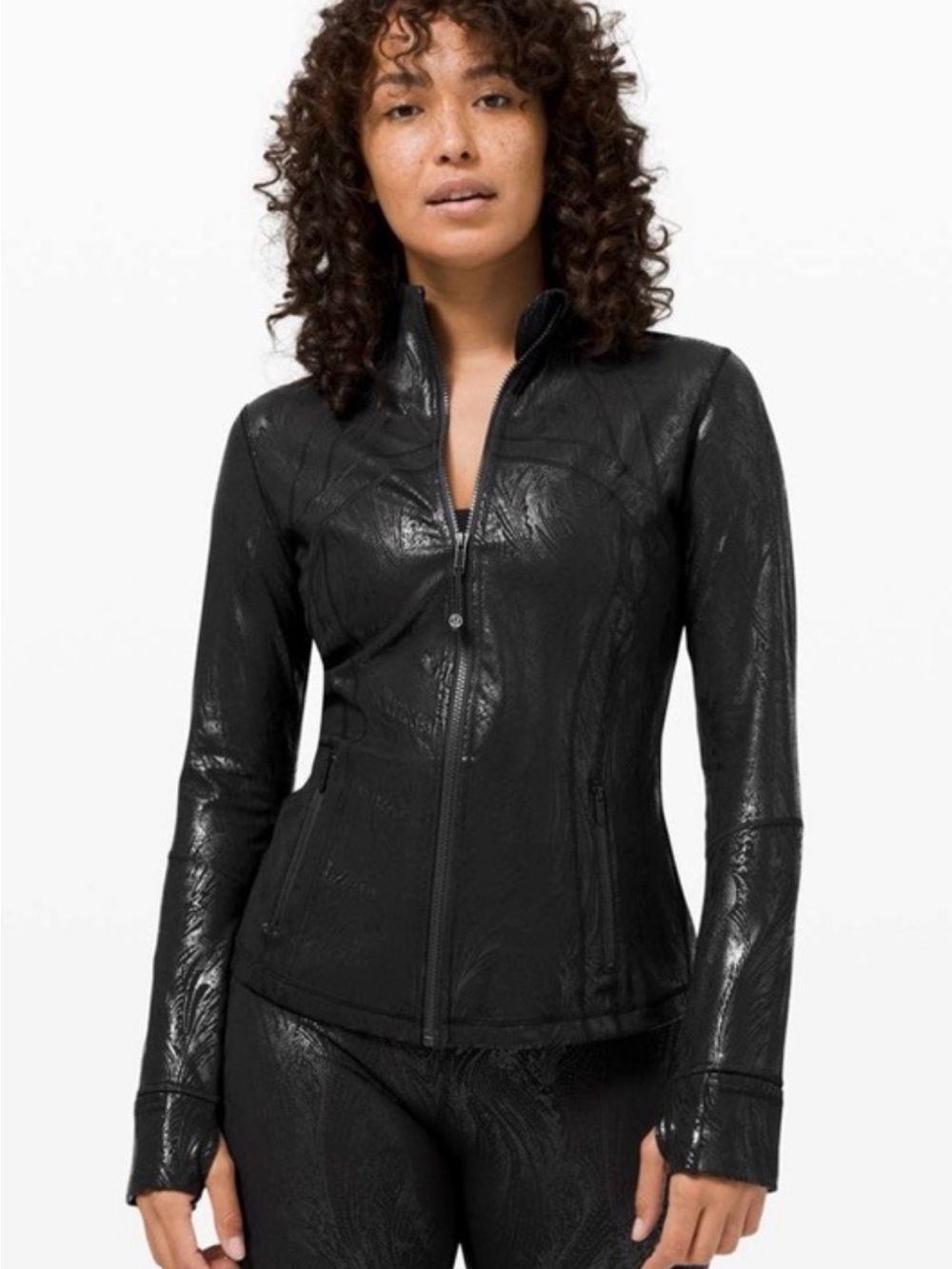 lululemon athletica Black Define Shimmer Zip-Up Jacket NWT